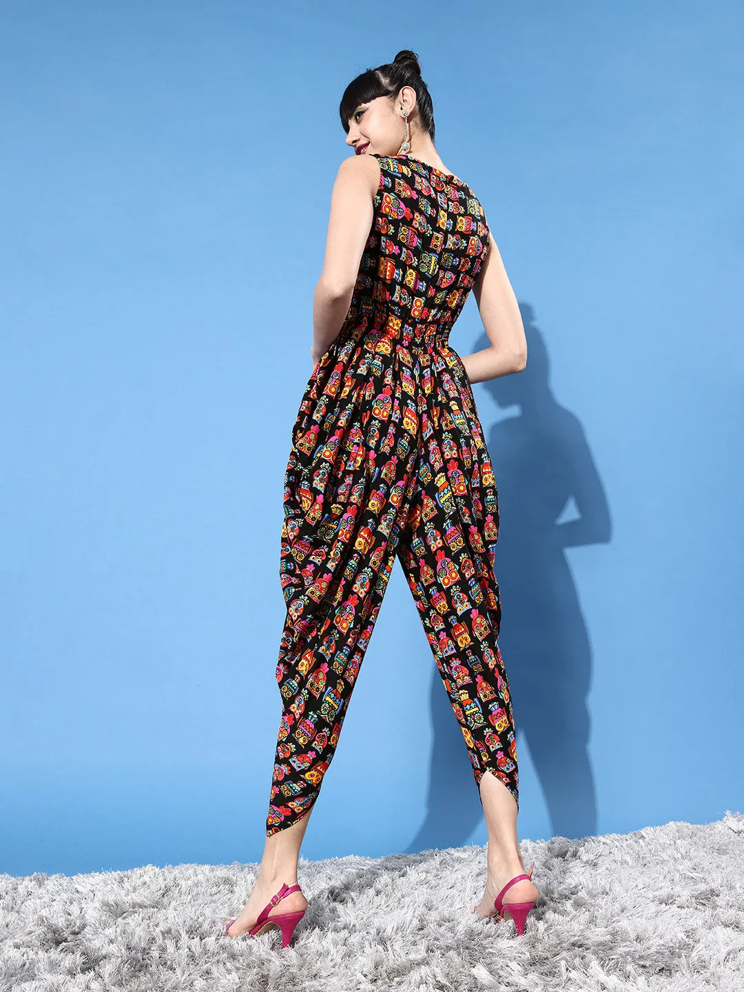 Elasticated Ethnic Dhoti Jumpsuit