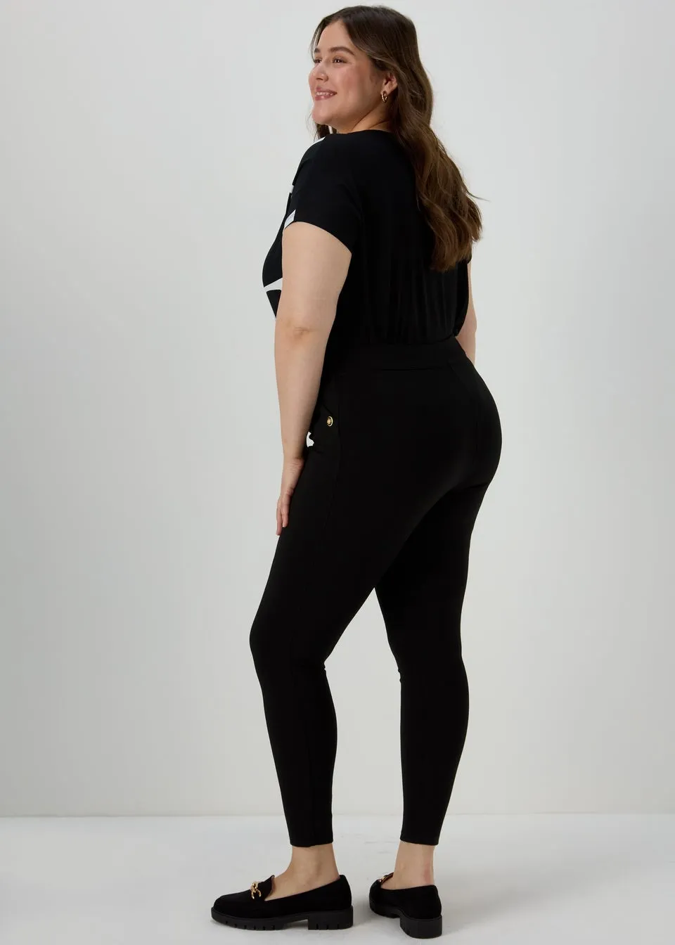 Et Vous Black Button Leggings