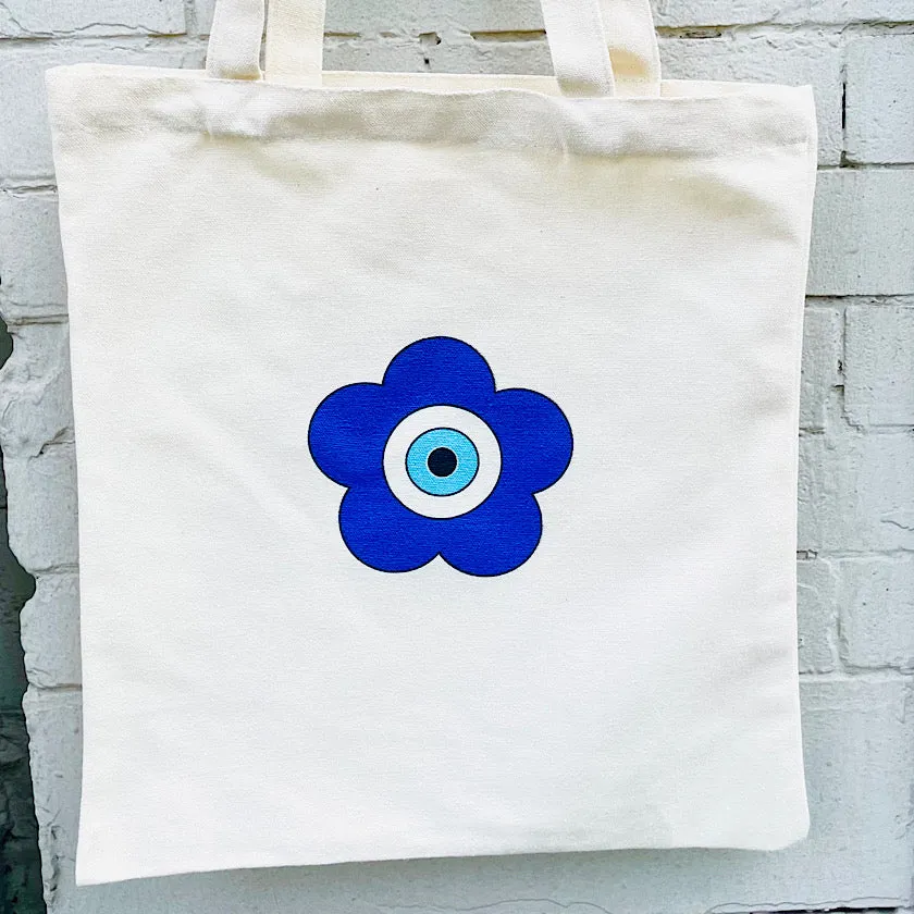 Evil Eye Flower Tote