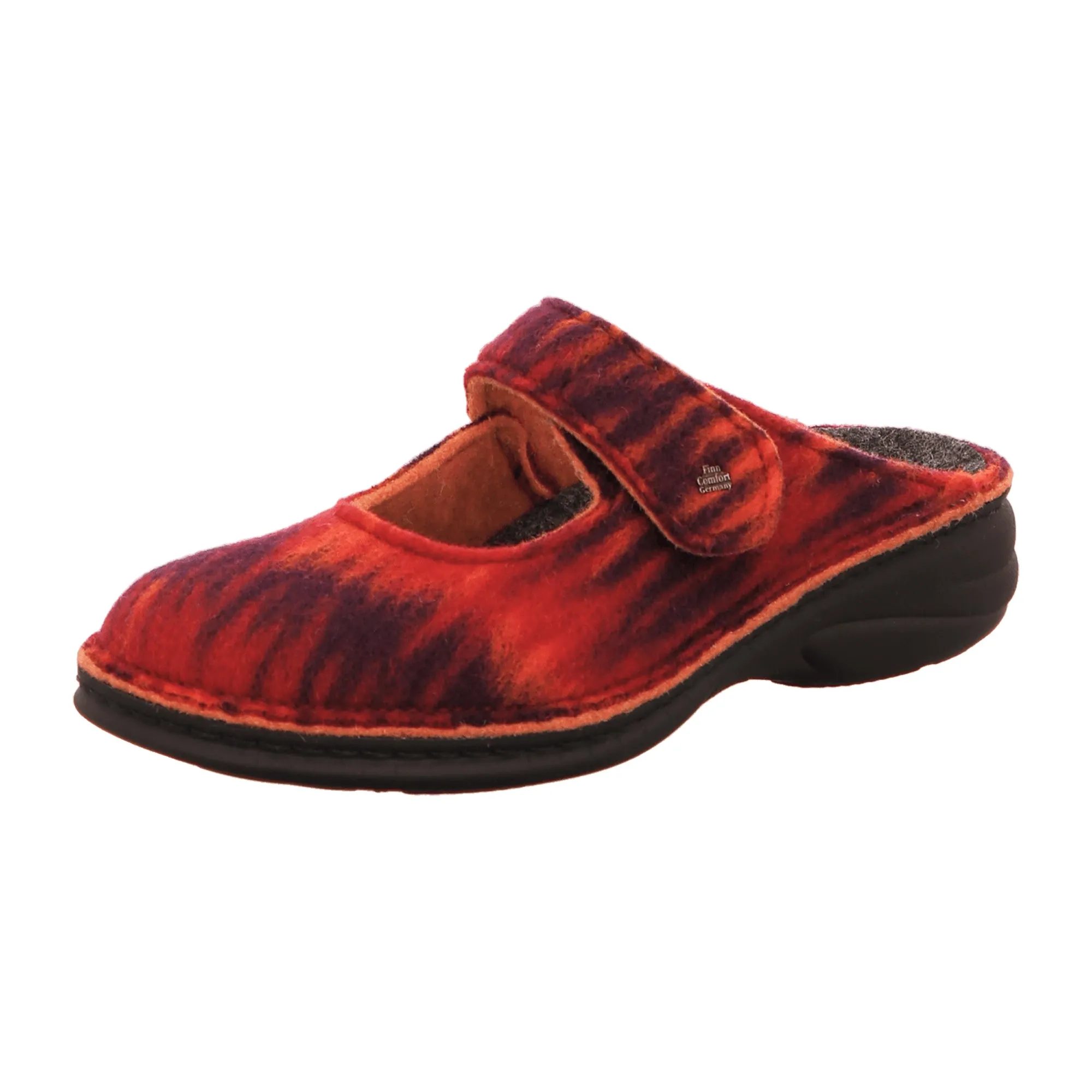 Finn Comfort Glarus Fire - Comfortable Open-Back Red Slippers for Women | Stylish & Durable House Shoes