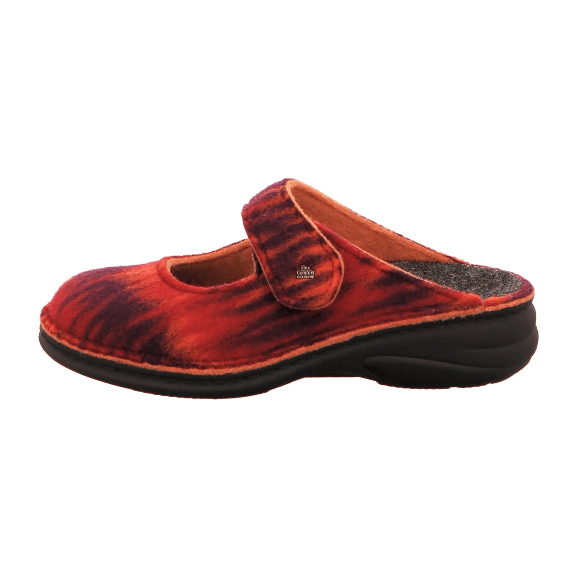 Finn Comfort Glarus Fire - Comfortable Open-Back Red Slippers for Women | Stylish & Durable House Shoes