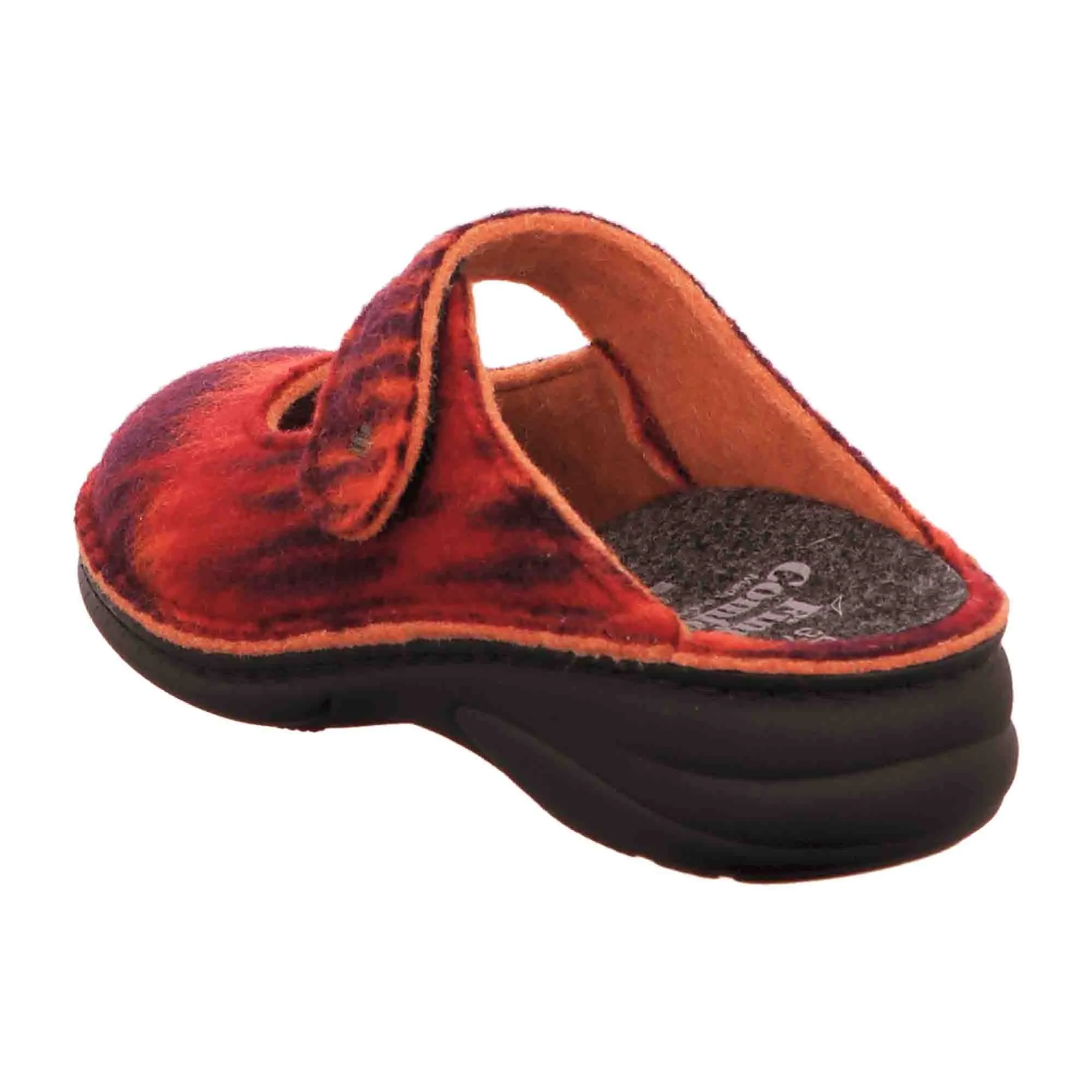 Finn Comfort Glarus Fire - Comfortable Open-Back Red Slippers for Women | Stylish & Durable House Shoes