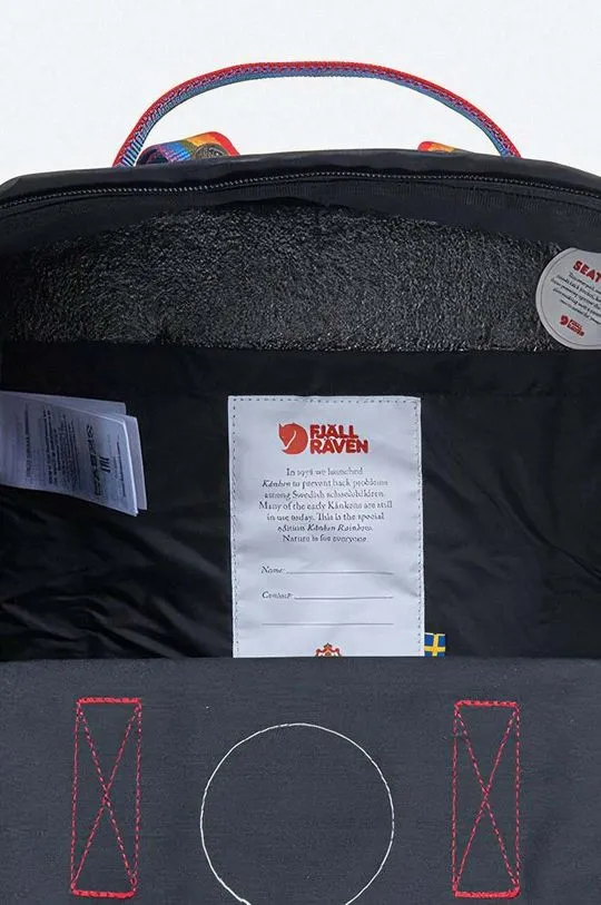 Fjallraven backpack Kanken Rainbow black color