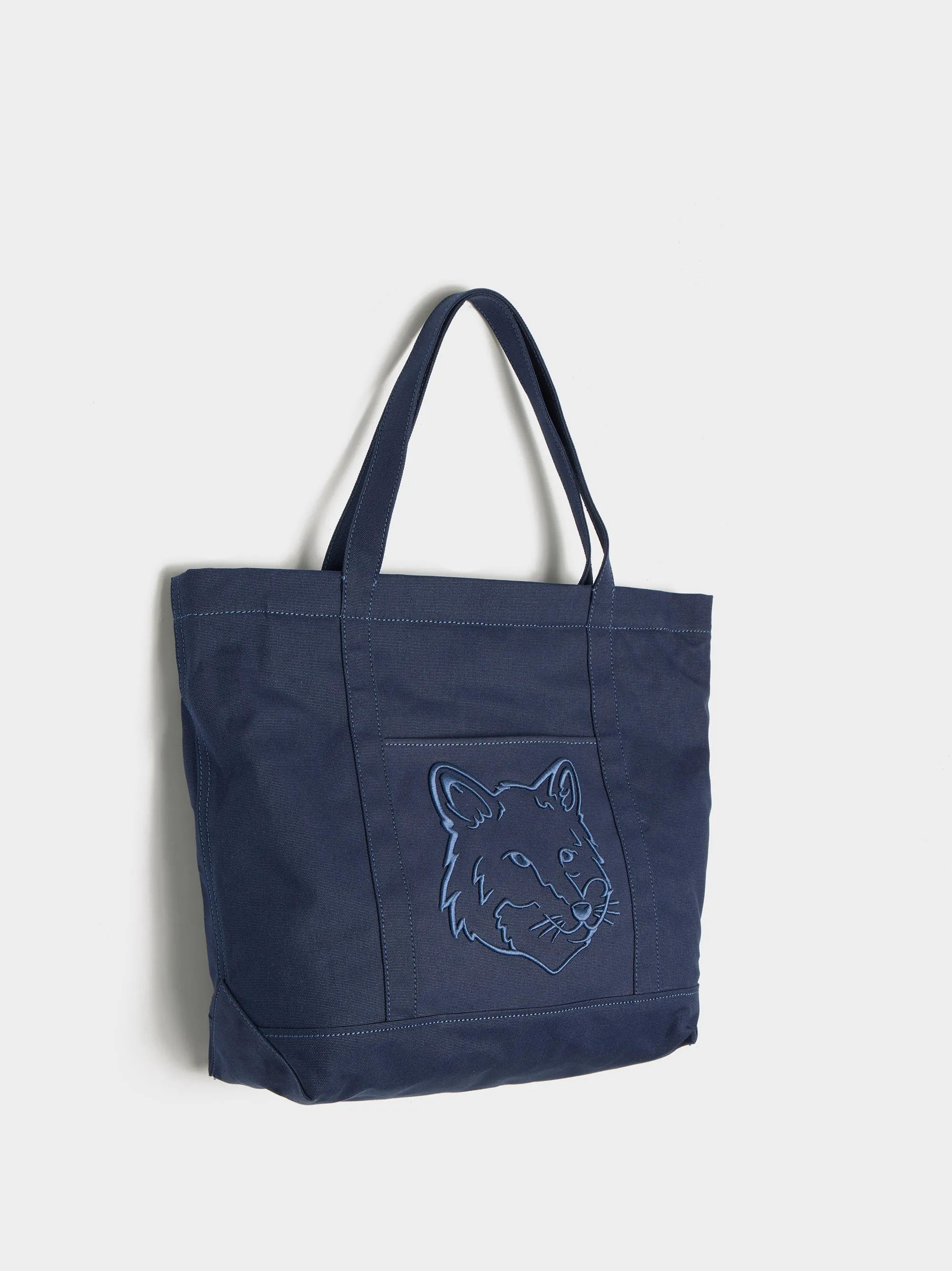 Fox Head Large Tote, Ink Blue