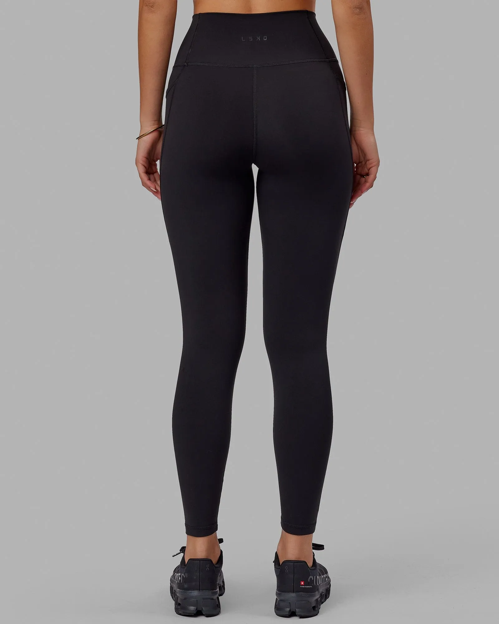 Fusion Full Length Leggings - Black-Black