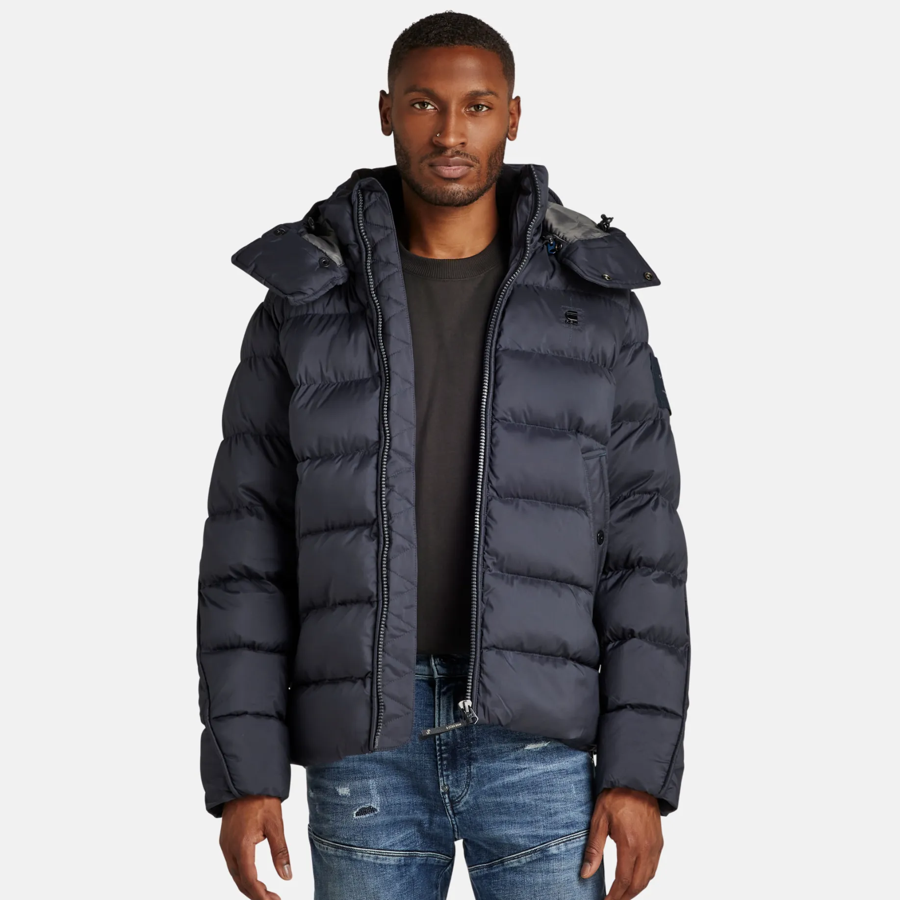 G-Star Raw G-Whistler Puffer Hooded Navy Jacket