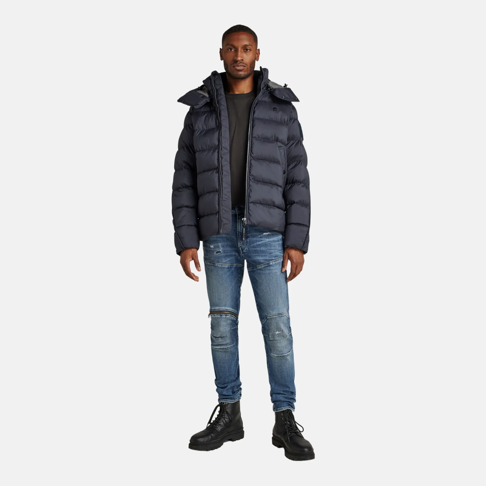 G-Star Raw G-Whistler Puffer Hooded Navy Jacket