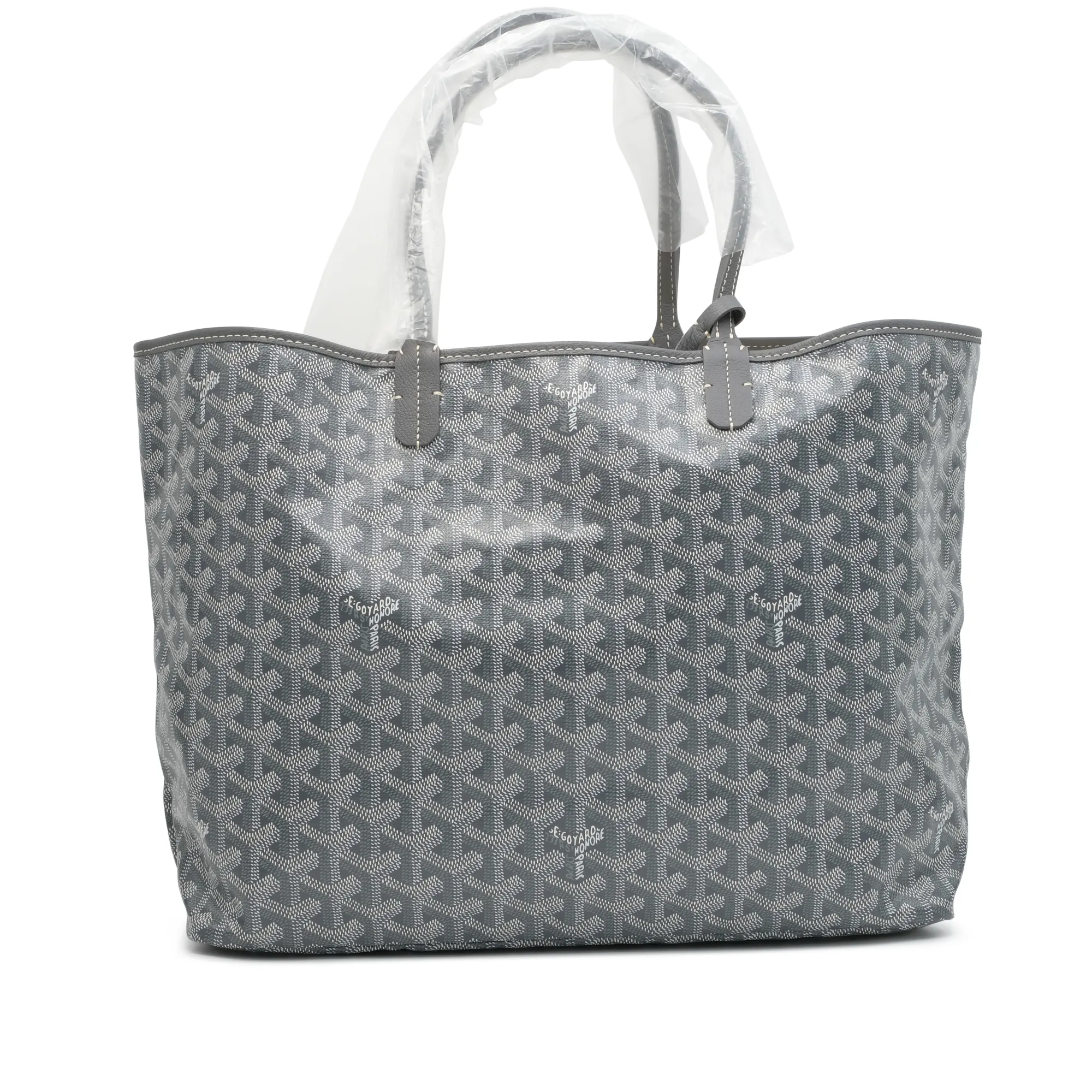 Goyard Grey Goyardine Canvas and Chevroches Calfskin Saint Louis PM Tote