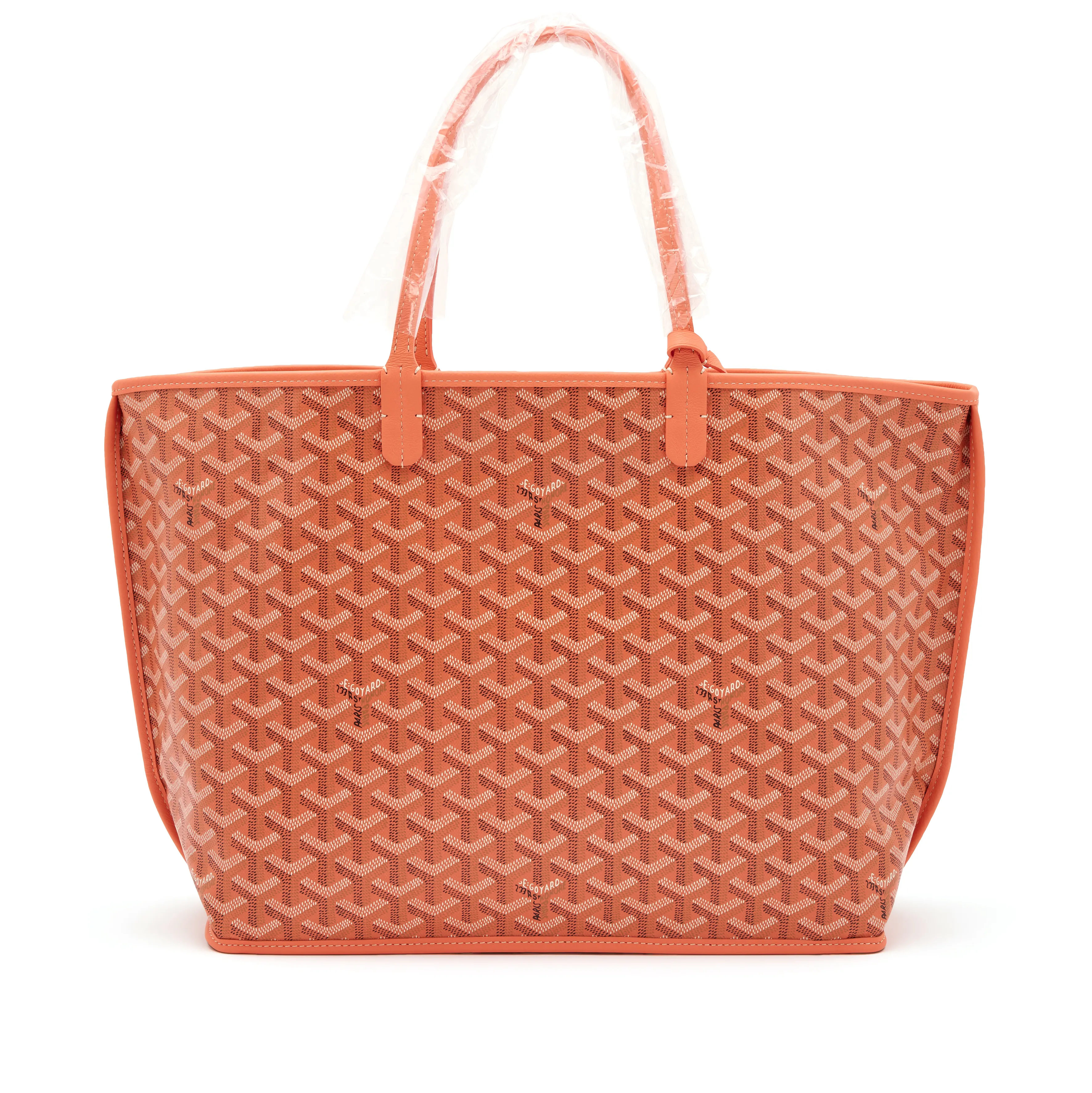 Goyard Limited Edition Coral Pink Goyardine Canvas and Chevroches Calfskin Reversible Seahorse Embroidery Anjou PM Tote, 2024