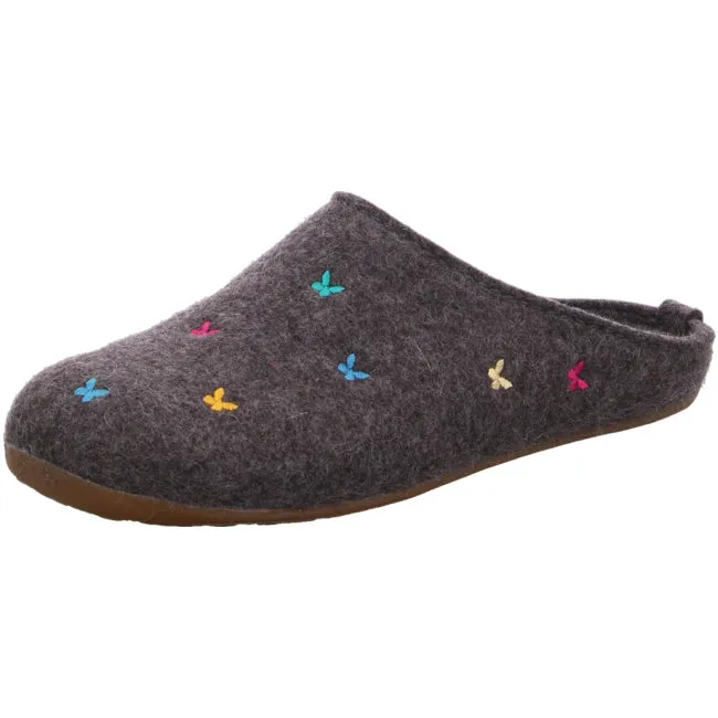 Haflinger Everest Farfalline Felt Clogs Mules Slippers House Shoes Butterfly Indoor