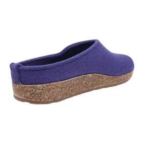 Haflinger Grizzly Kanon Women's Wool Slippers in Lilac - Multicolor Comfort House Shoes