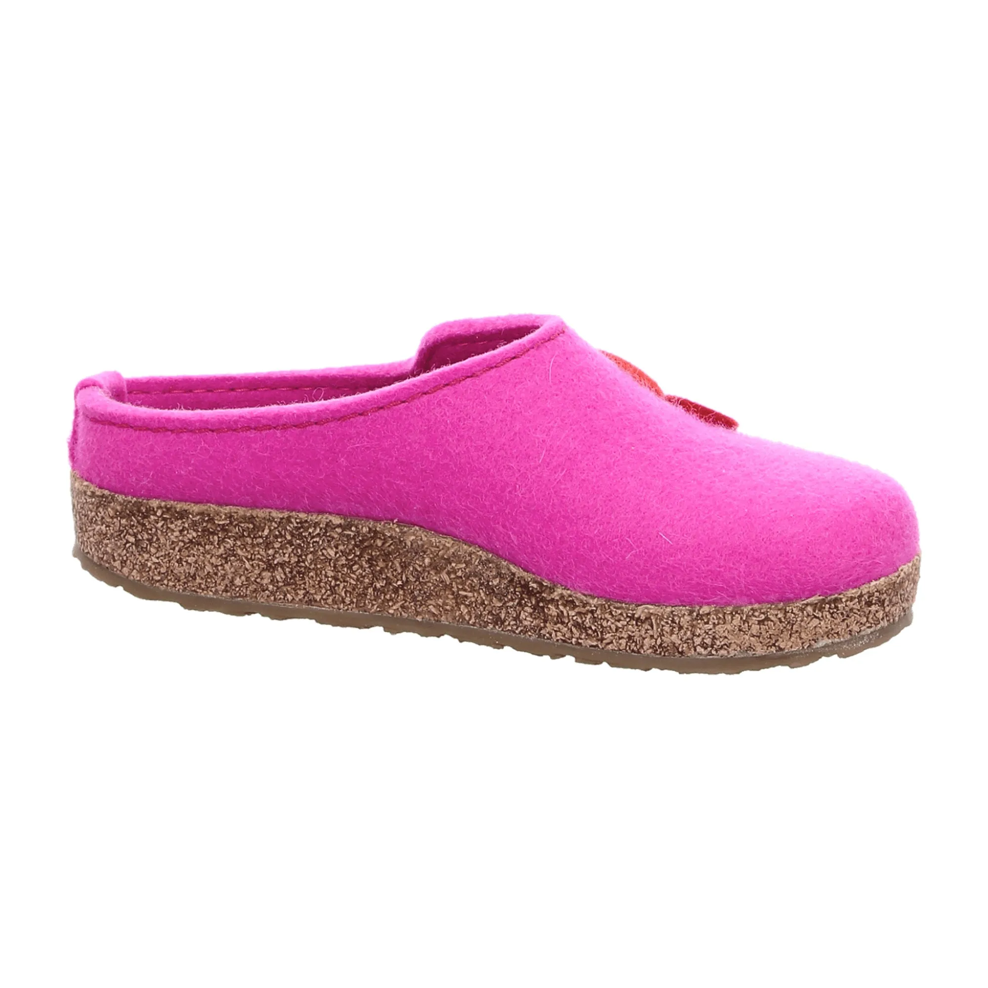 Haflinger Grizzly Kanon Women's Wool Slippers in Pink | Comfortable House Shoes - 731023-107