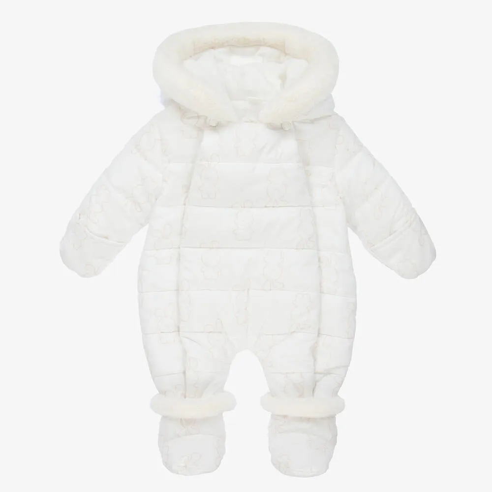 Ivory Bunny Baby Snowsuit