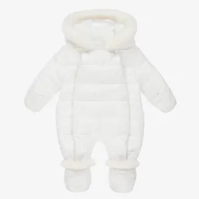 Ivory Bunny Baby Snowsuit