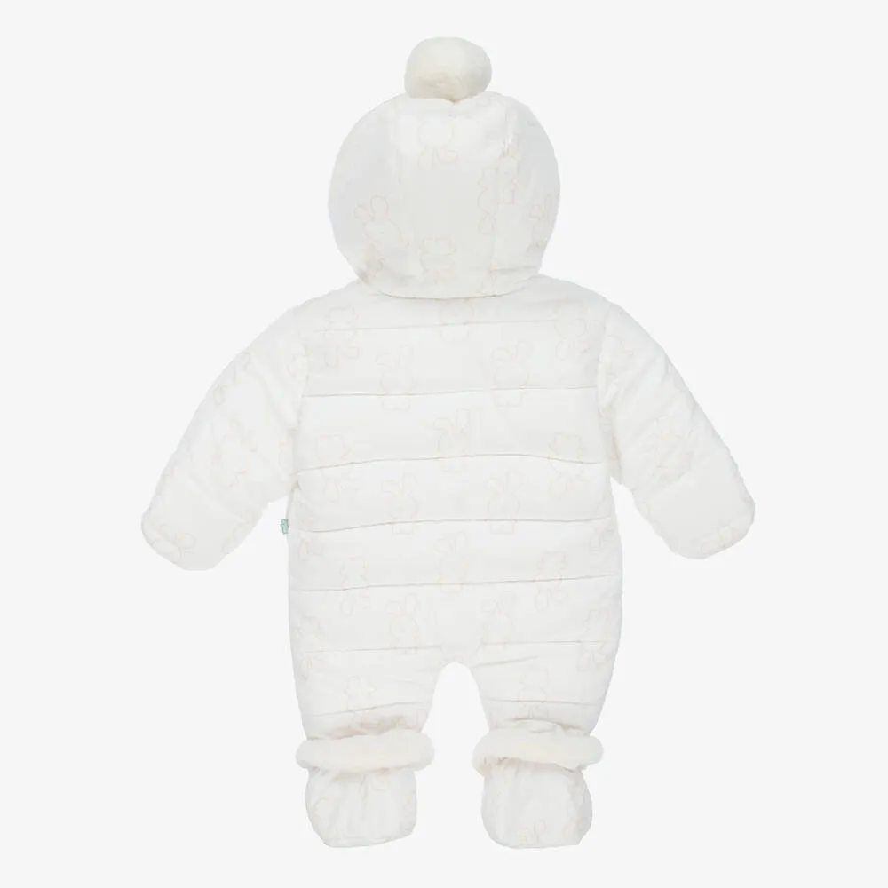 Ivory Bunny Baby Snowsuit