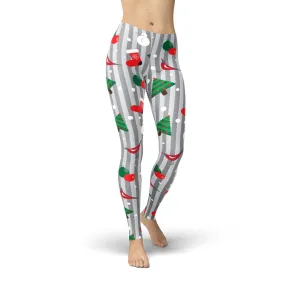 Jean Grey Holiday Stripes Leggings