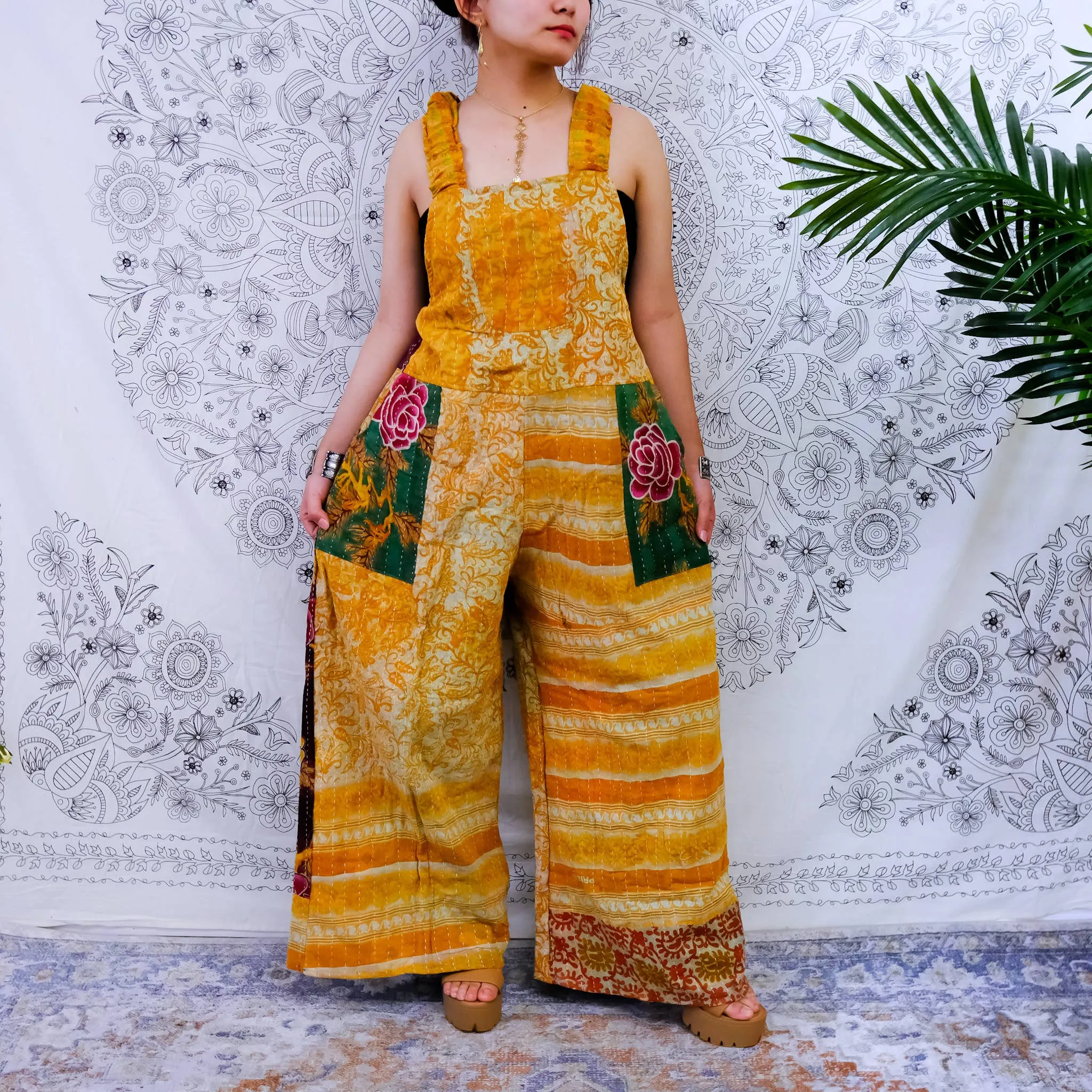 Kantha Handmade Wide Leg Jumpsuit