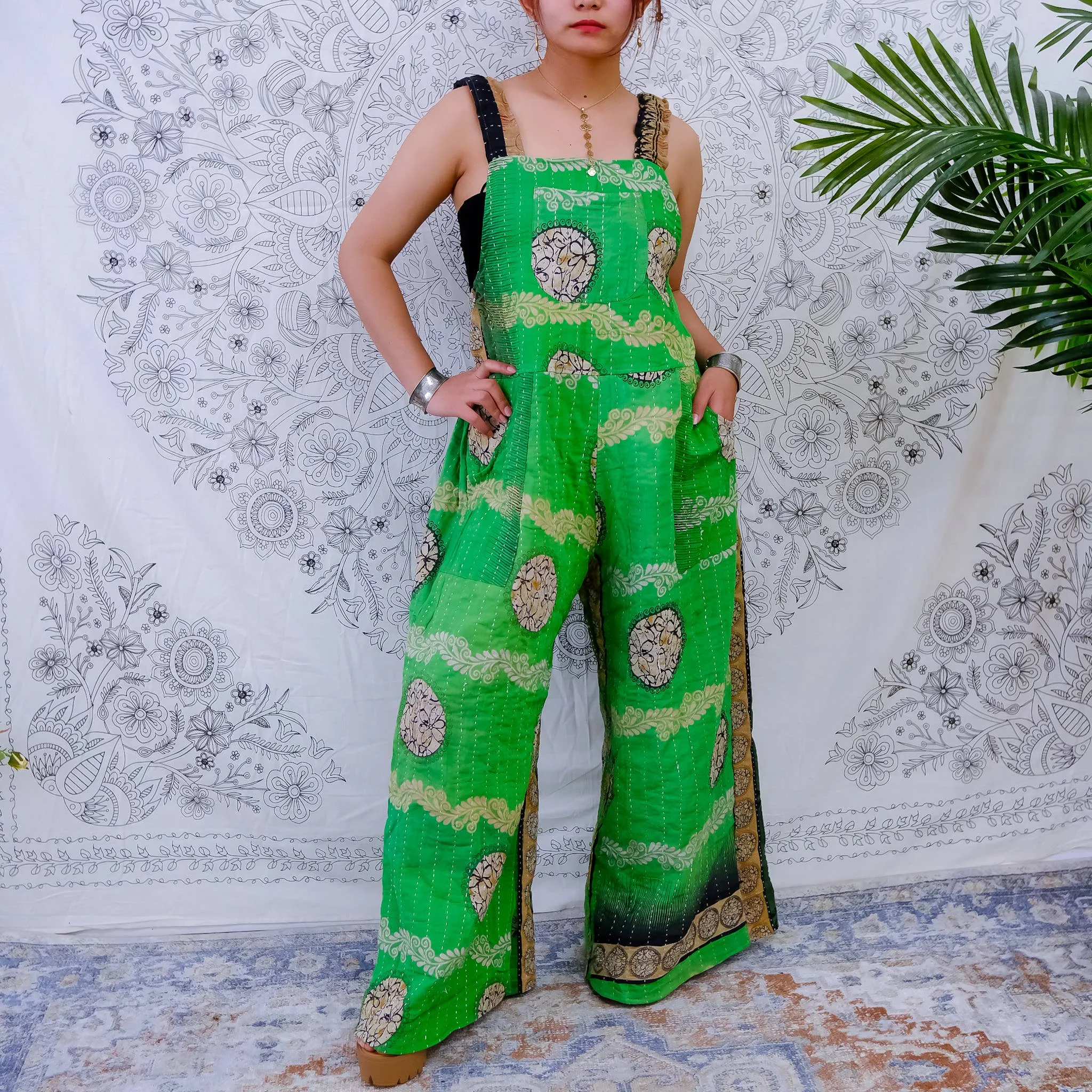 Kantha Handmade Wide Leg Jumpsuit