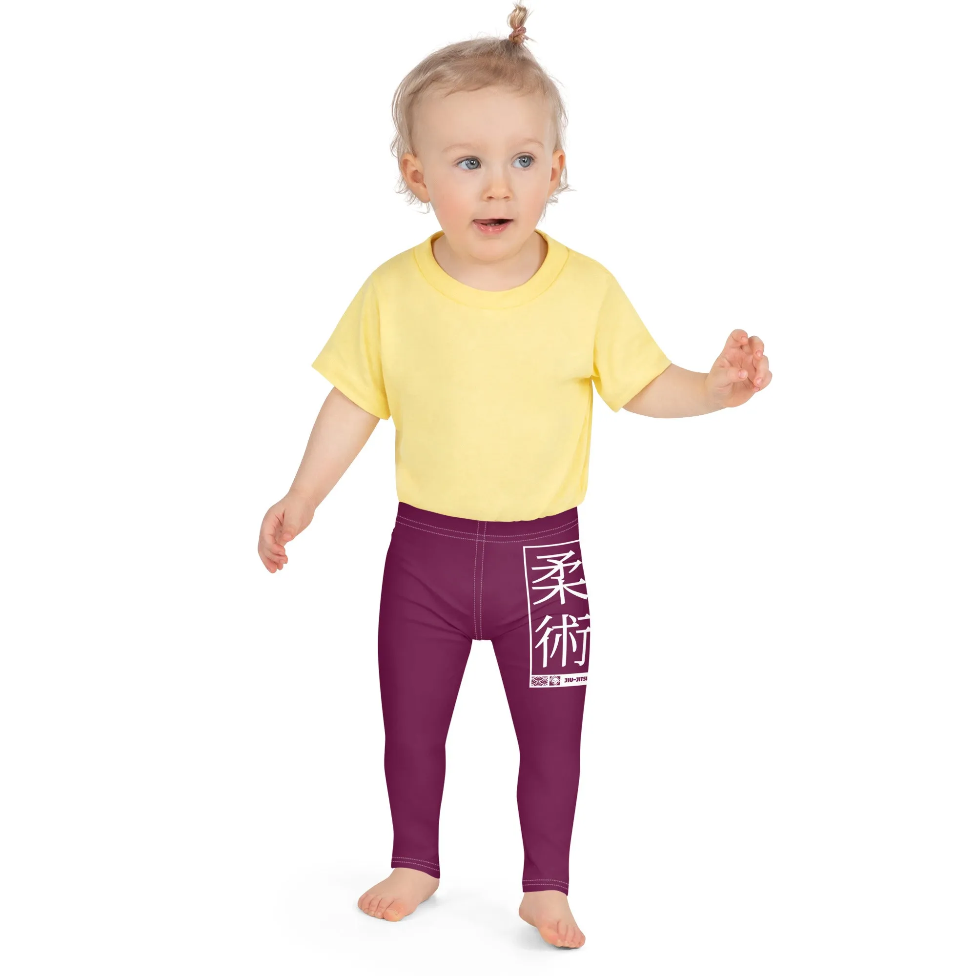 Kids' Girls Yoga Pants Workout Leggings Jiu-Jitsu 013 - Tyrian Purple