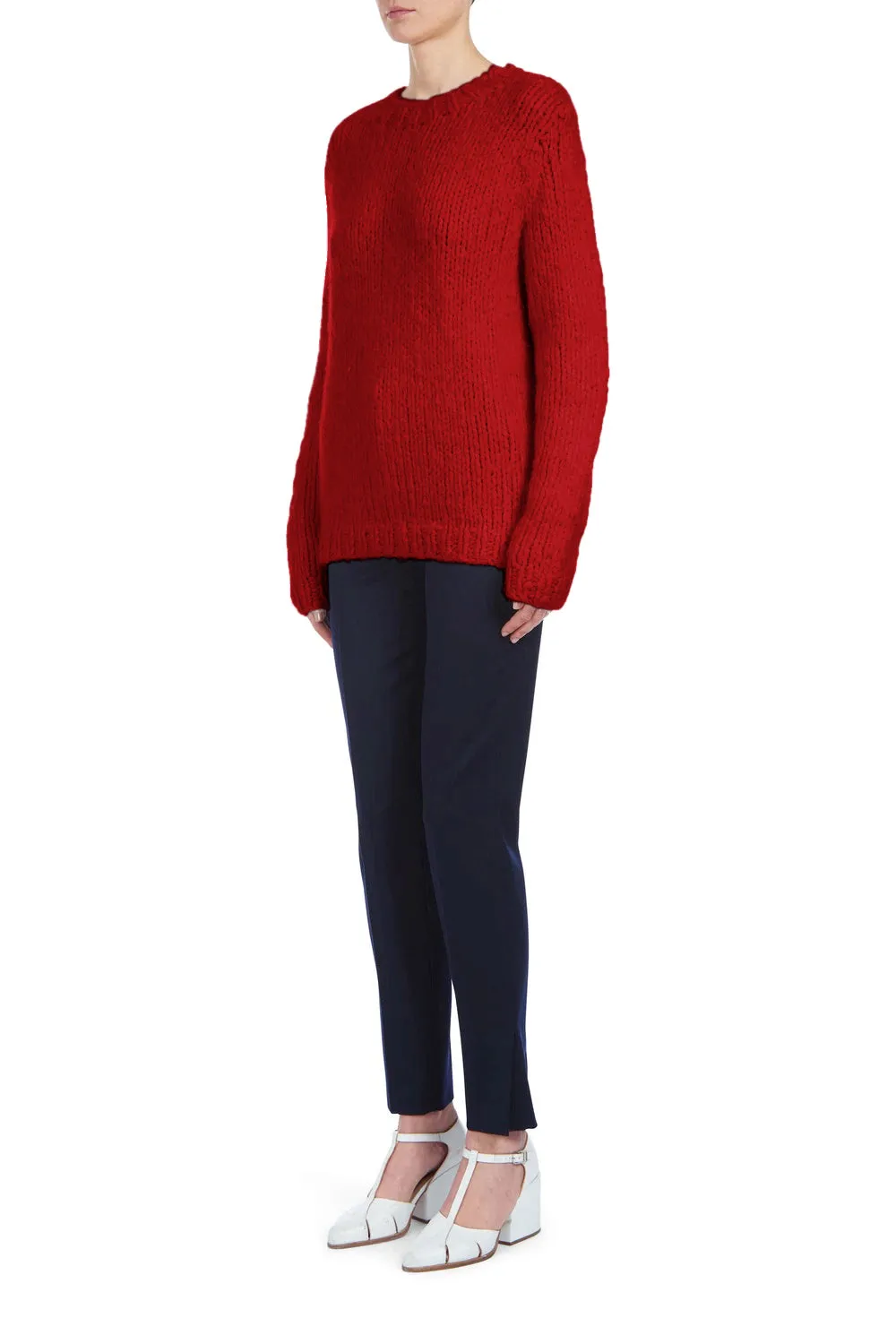 Lawrence Knit Sweater in Red Welfat Cashmere