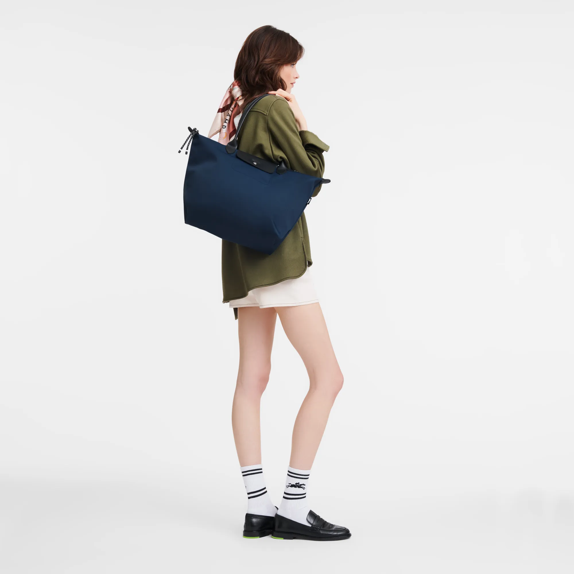 Le Pliage Energy L Tote bag Navy - Recycled canvas