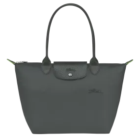 Le Pliage Green M Tote bag Graphite - Recycled canvas