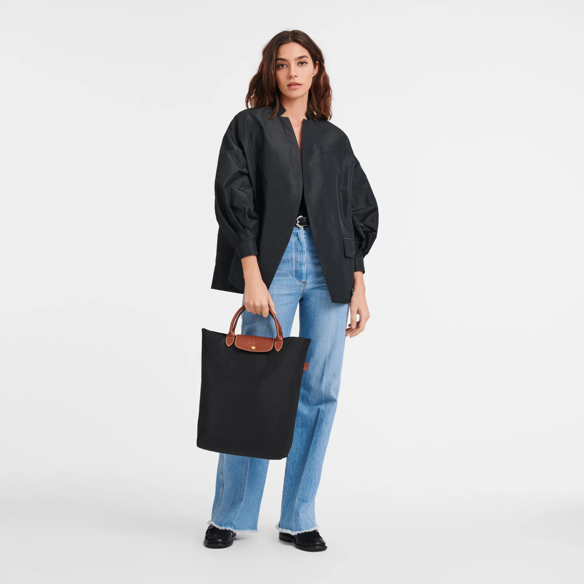 Le Pliage Original M Tote bag Black - Canvas