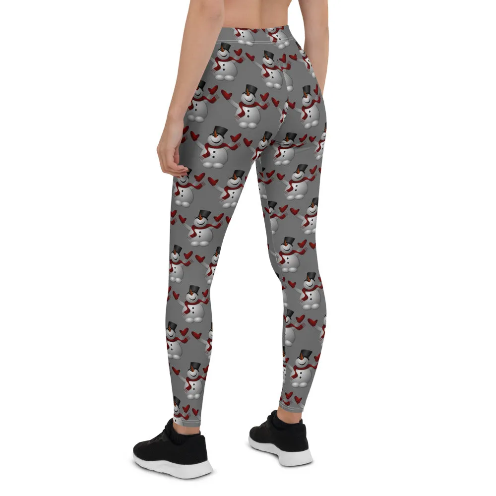 Leggings Snowman Gray