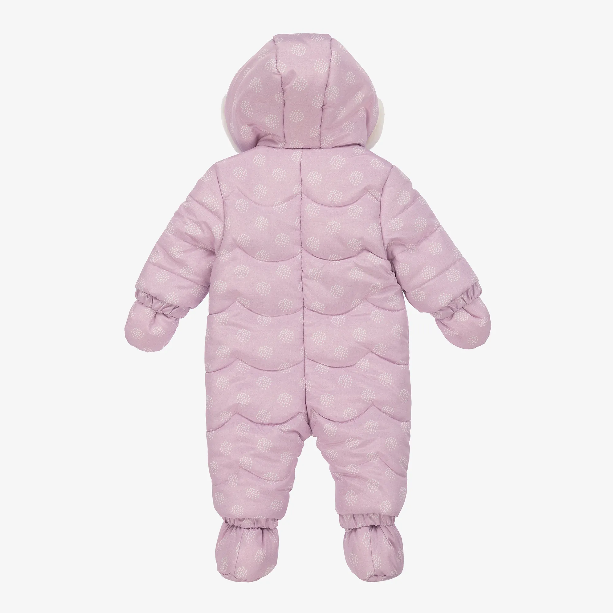 Lilac Purple Padded Baby Snowsuit