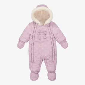 Lilac Purple Padded Baby Snowsuit