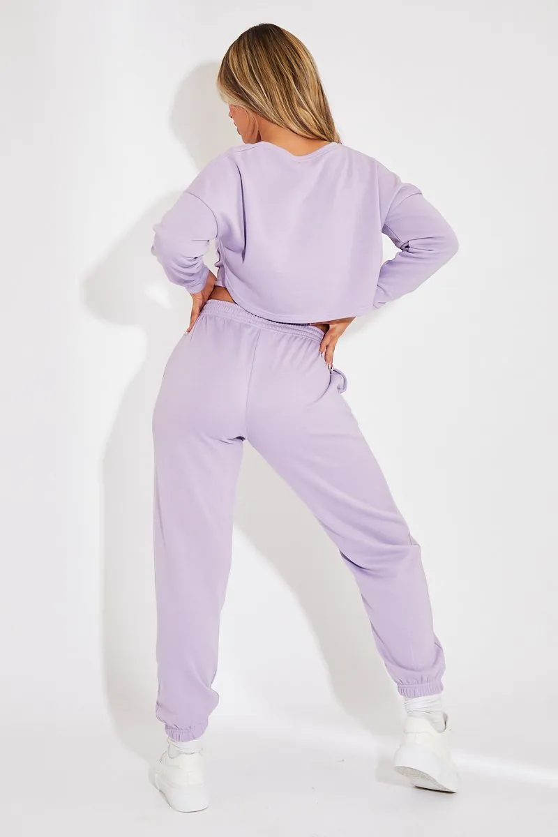 Lilac Top + Joggers 3 Piece Co-ord - Julie