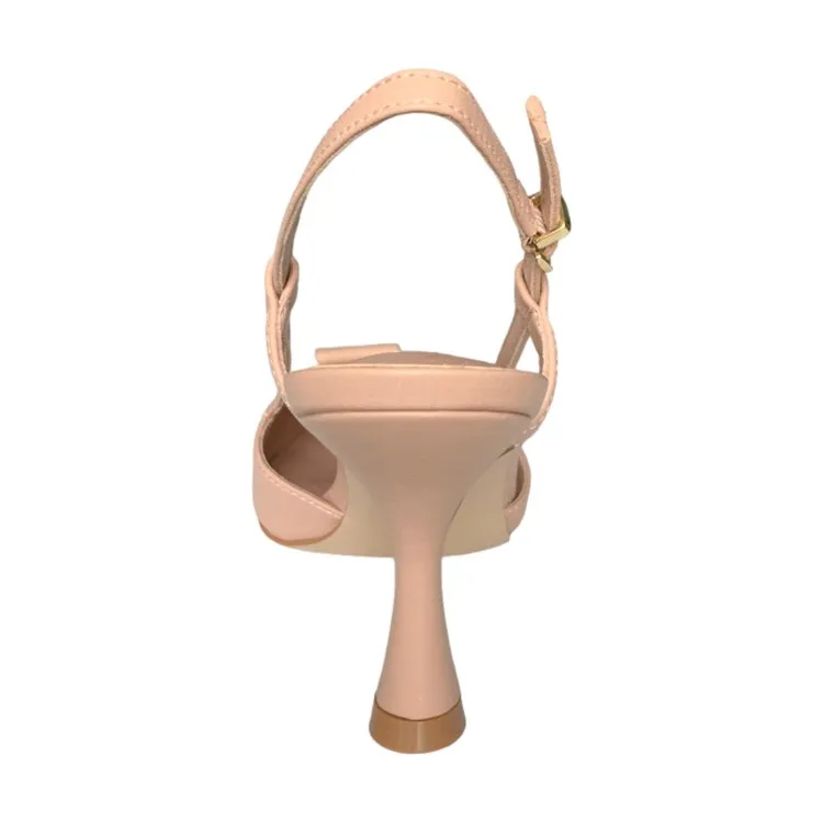 Luciano Barachini RL123D Dècolletè Sling Back Donna Tacco Medio in Vera Pelle Nude