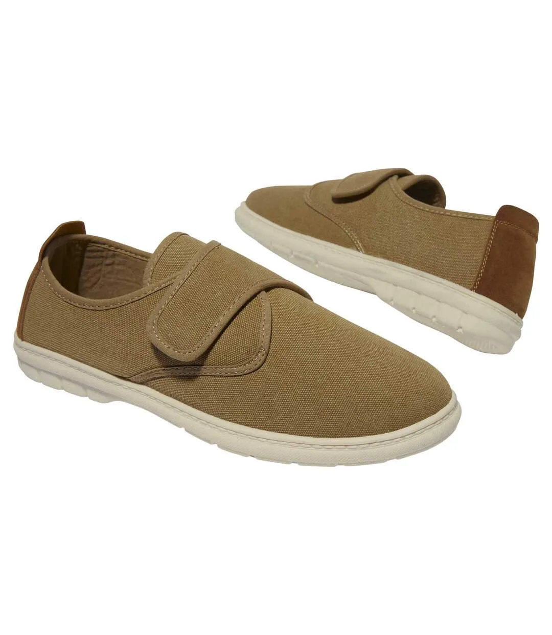 Men's Brown Canvas Moccasins