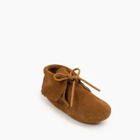 Minnetonka Kids' Classic Fringe Soft Sole Suede Leather Moccasins