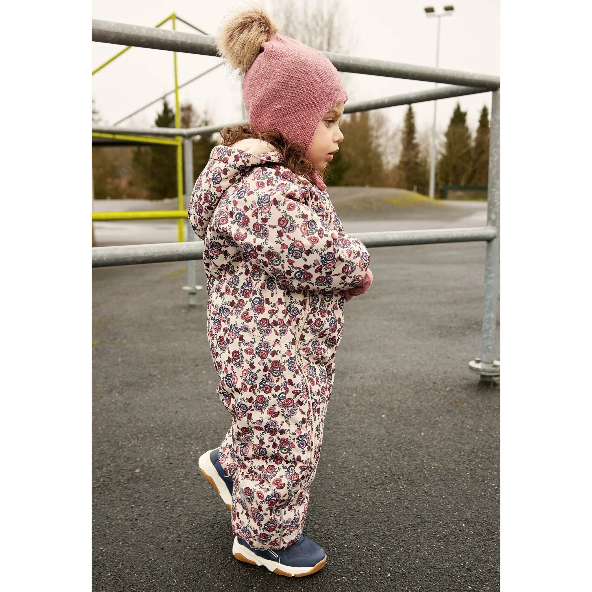 Minymo Flower AOP Snowsuit 9-24m  - Clement