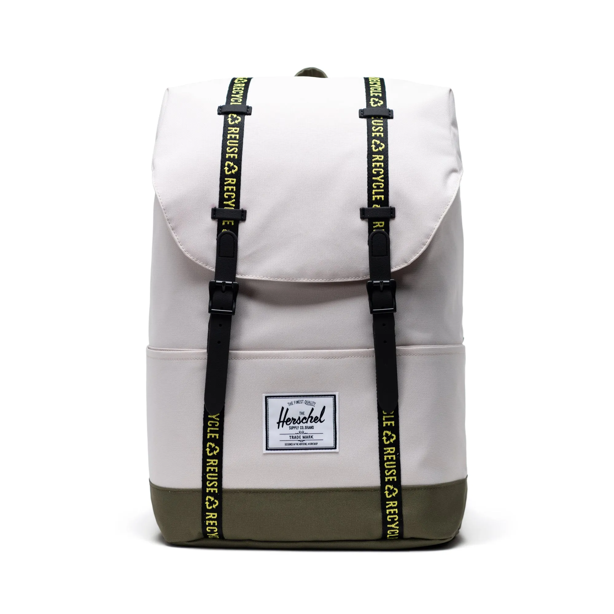 Mochila Herschel Retreat Moonbeam/Ivy Green - Eco Collection