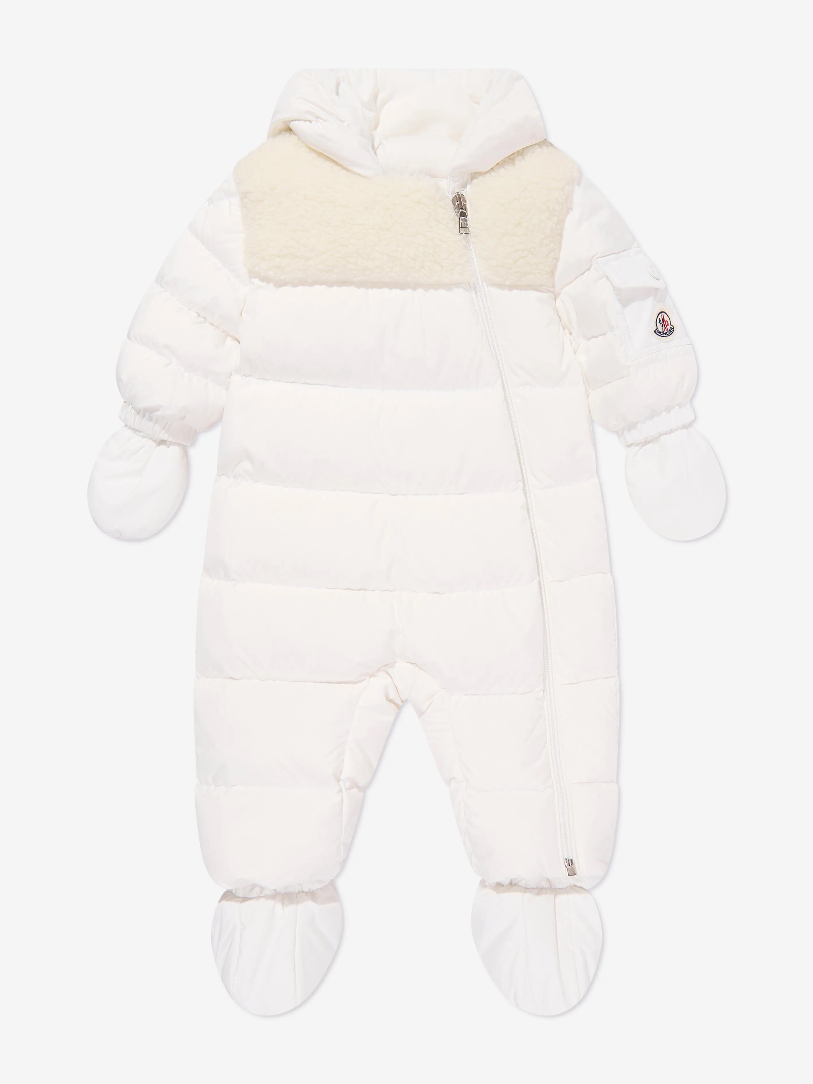 Moncler Enfant Baby Down Padded Sefou Snowsuit in White