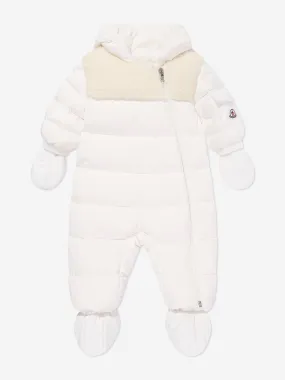 Moncler Enfant Baby Down Padded Sefou Snowsuit in White