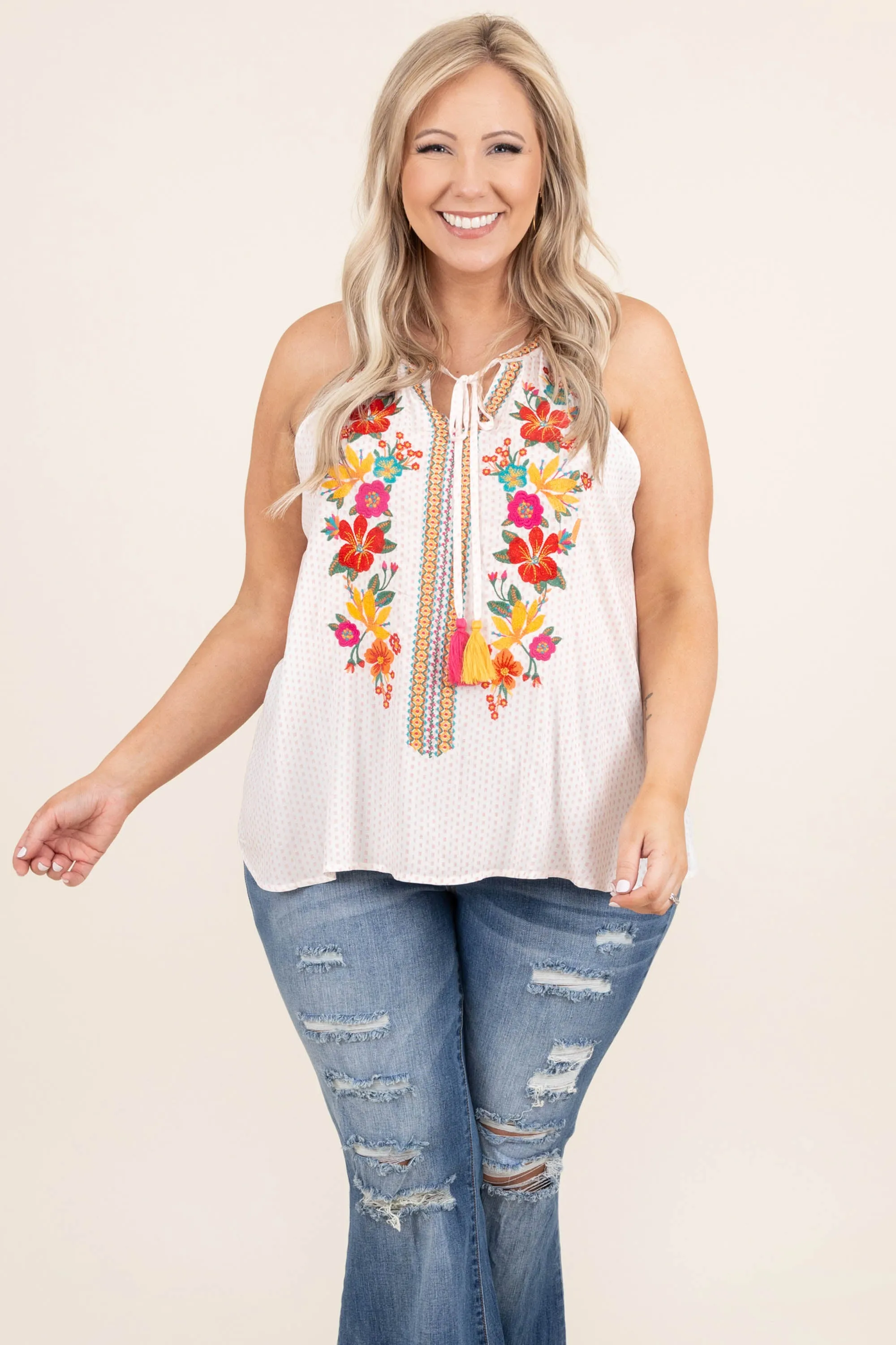 More Than A Dream Top, Ivory Multi