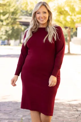 Mountain Retreat Dress, Burgundy