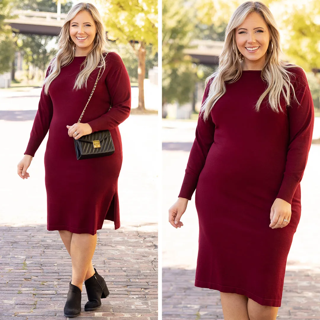 Mountain Retreat Dress, Burgundy