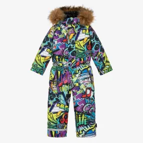 Multicolour Print Snowsuit