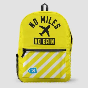 No Miles No Gain - Backpack