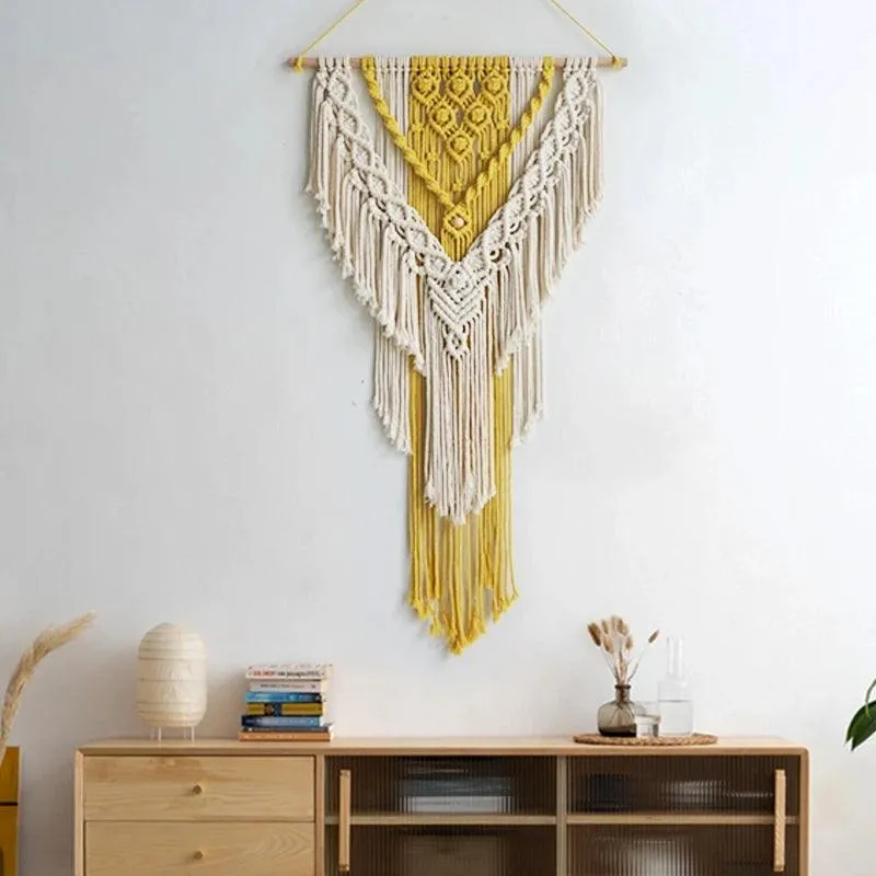 Nordic Macrame Wall Hanging Handmade Tapestry