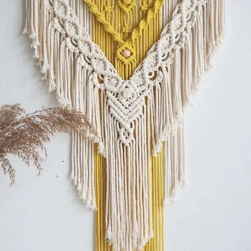 Nordic Macrame Wall Hanging Handmade Tapestry