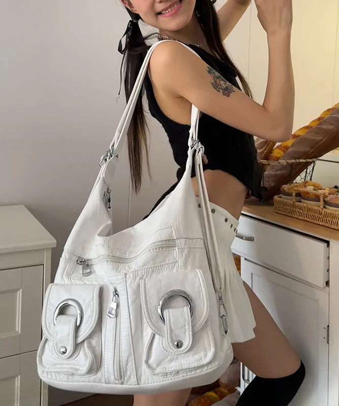 Novelty White High Capacity Design Crossbody Shoulder Bag