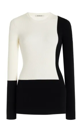 Peter Do Colorblock Ribbed-Knit Sweater