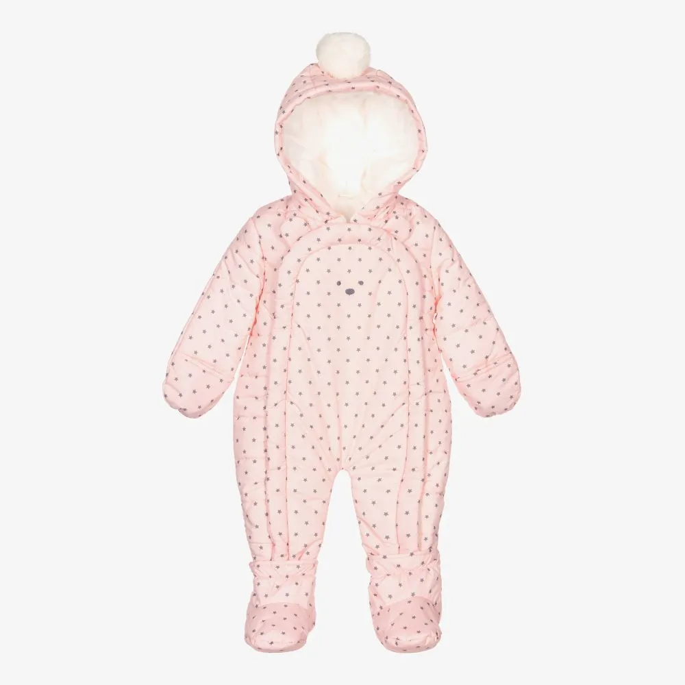 Pink & Grey Baby Snowsuit