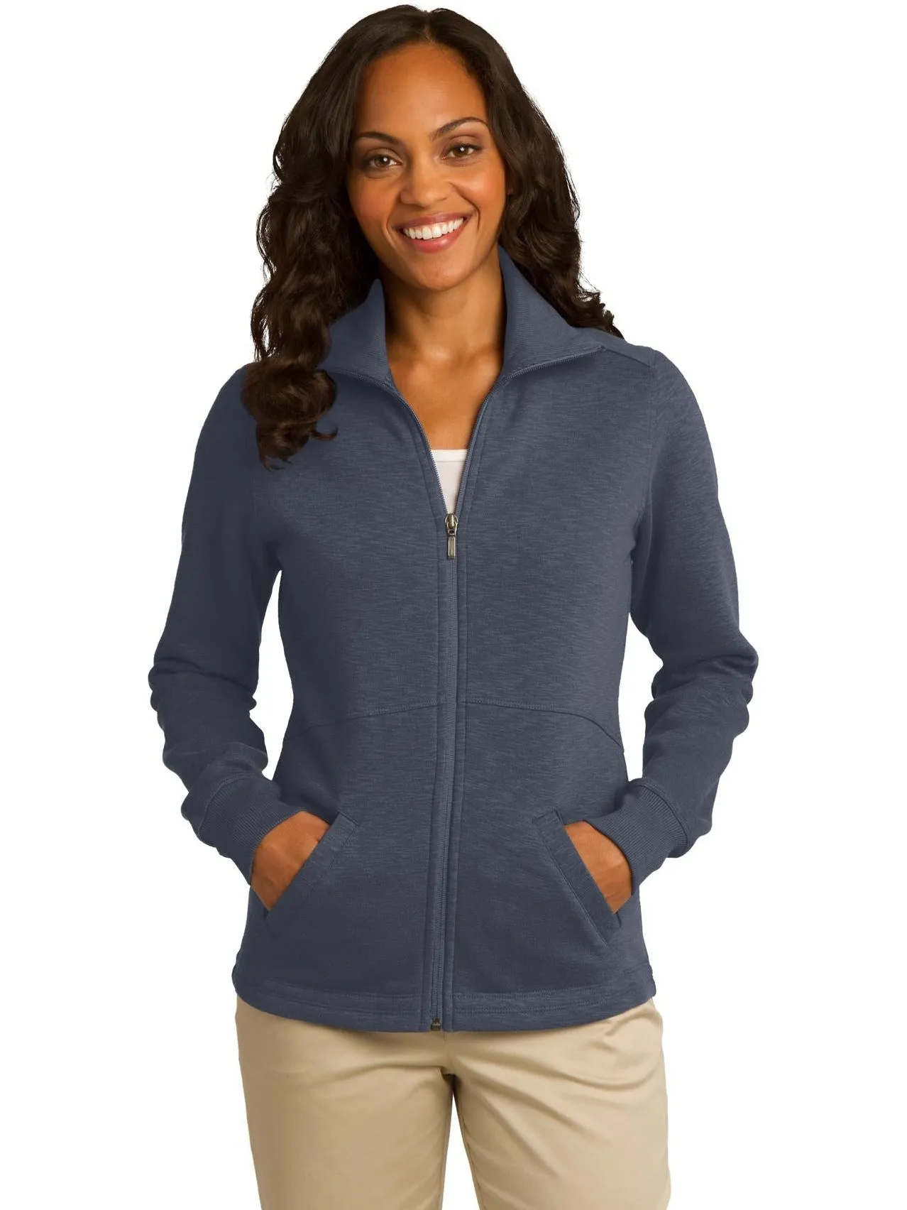 Port Authority Ladies Slub Fleece Full-Zip