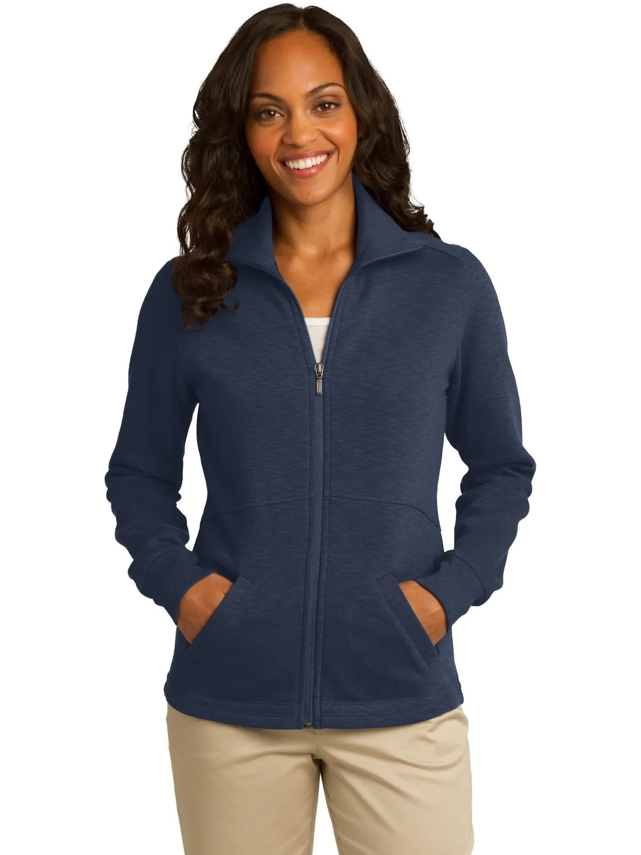 Port Authority Ladies Slub Fleece Full-Zip